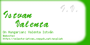 istvan valenta business card