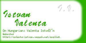 istvan valenta business card